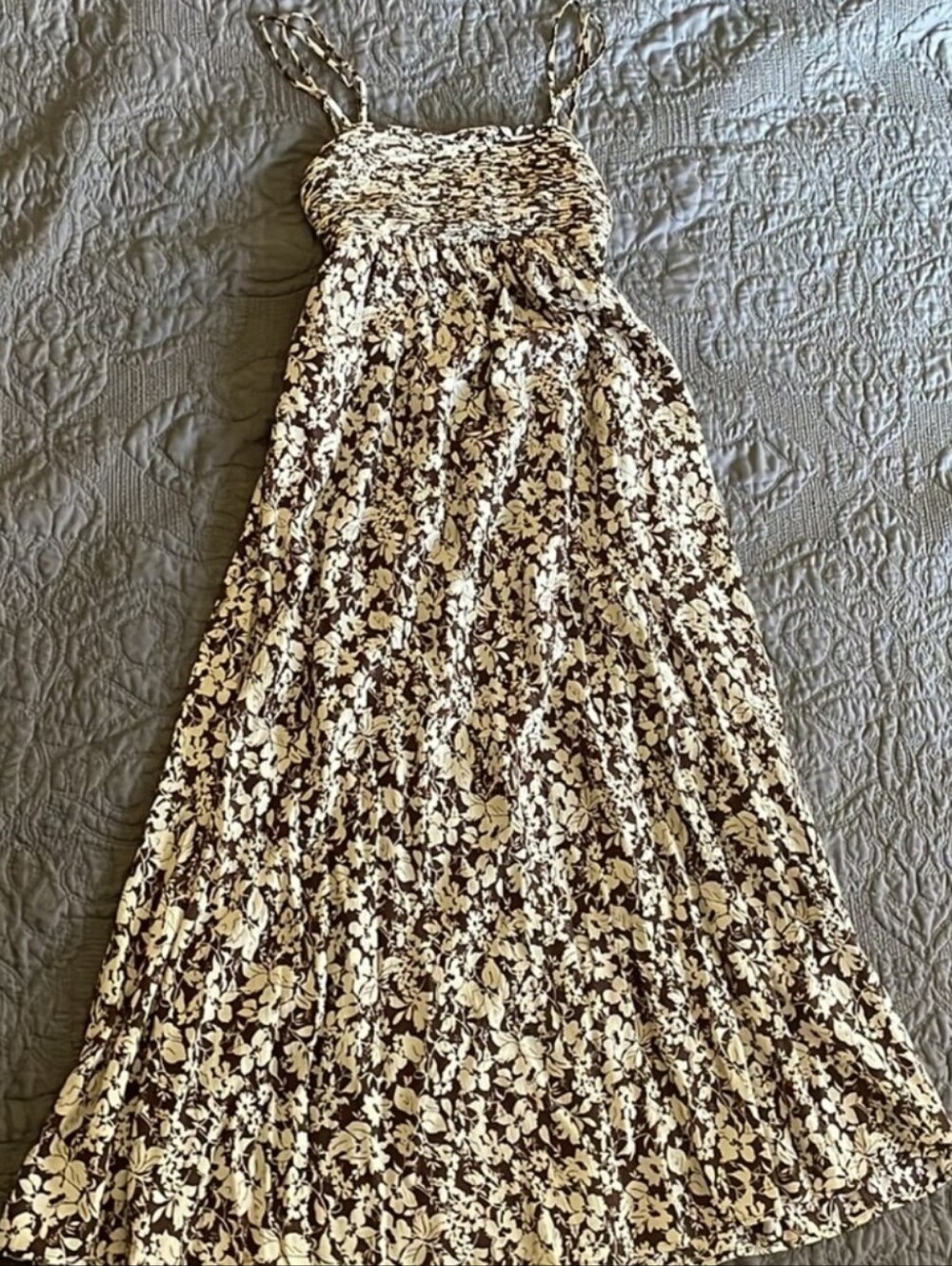 Abercrombie & Fitch Babydoll Crinkle Midi/Maxi Dress - Picture 6 of 8